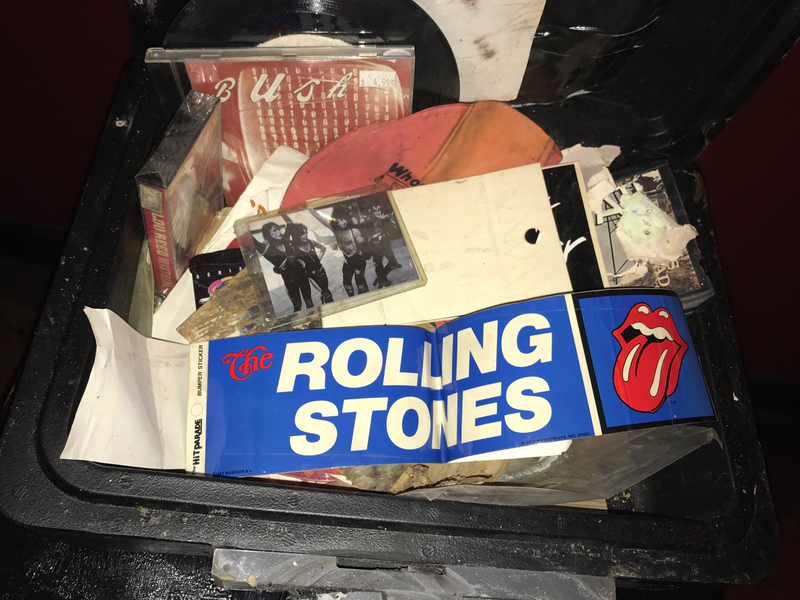 Time capsule recently discovered underneath the floorboards of the Cain’s Ballroom in Tulsa, Oklahoma (Photo by Hunter Rodgers)